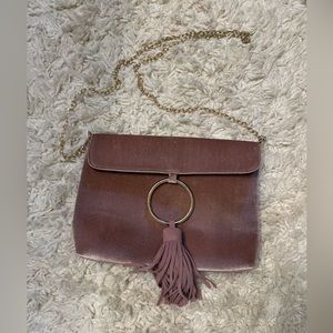 Anthropologie velvet shoulder bag/clutch